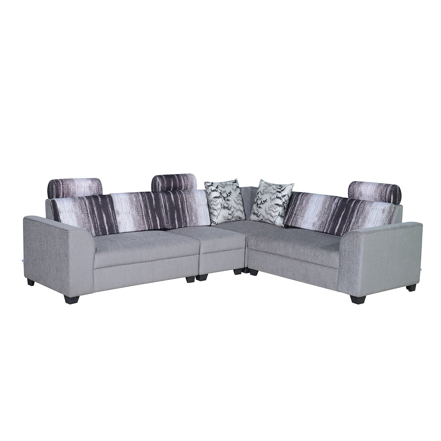 Nilkamal Tripoli Fabric Corner Sofa (Grey)