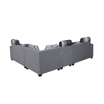 Nilkamal Tripoli Fabric Corner Sofa (Grey)