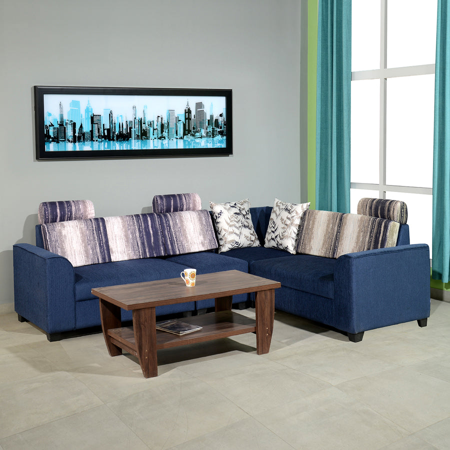 Nilkamal Tripoli Corner Sofa (Blue)