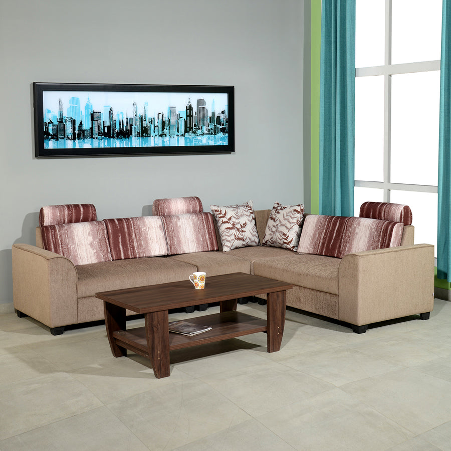 Nilkamal Tripoli Corner Sofa (Brown)