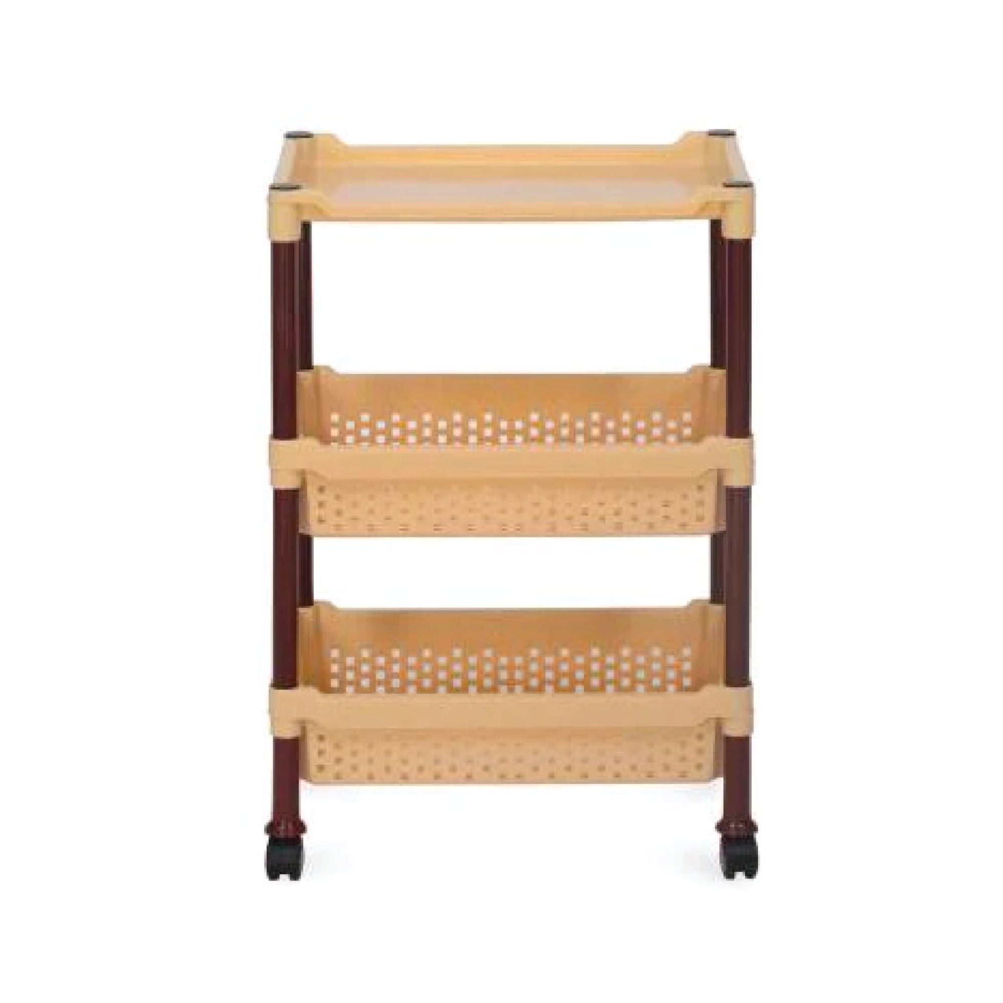 Nilkamal Trolley 15 (Maroon & Marble Beige)