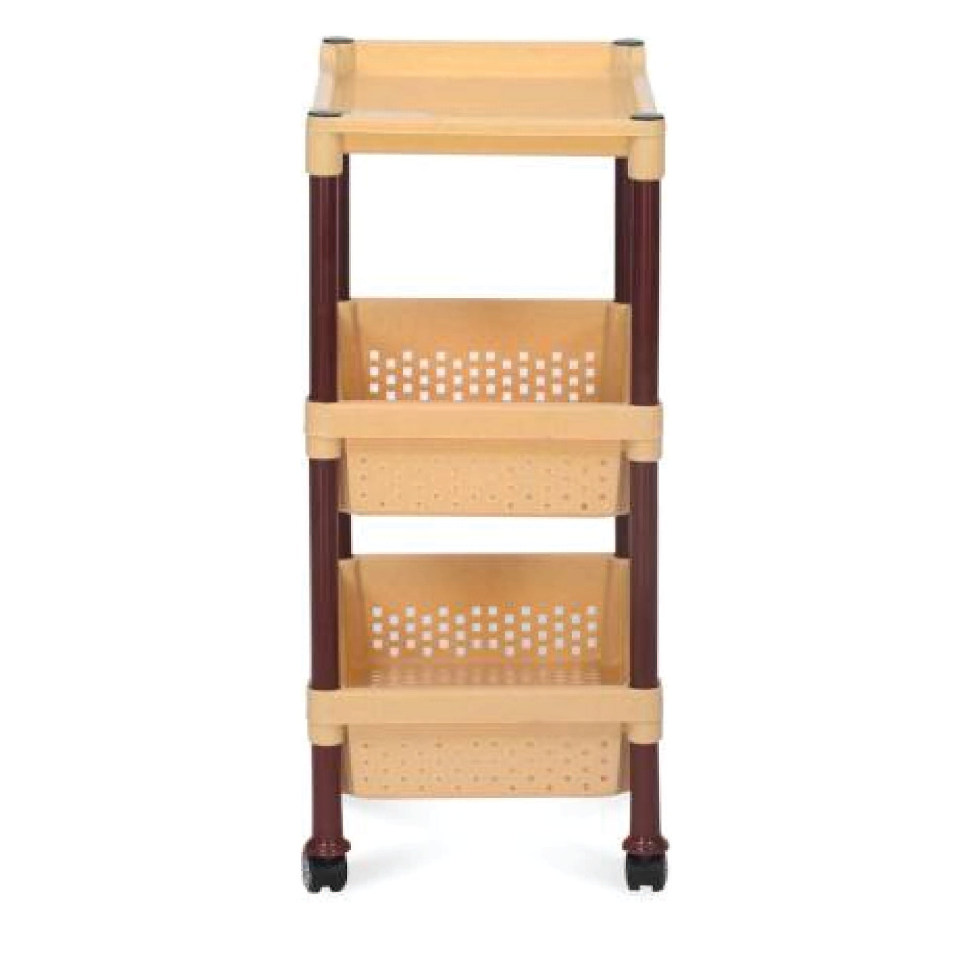Nilkamal Trolley 15 (Maroon & Marble Beige)