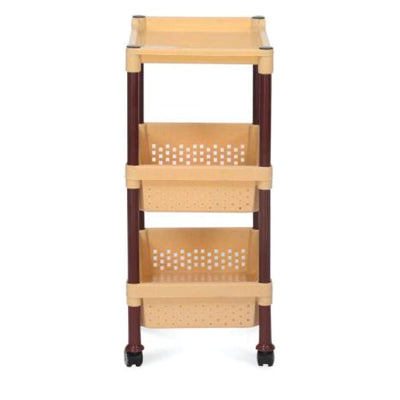 Nilkamal Trolley 15 (Maroon & Marble Beige)