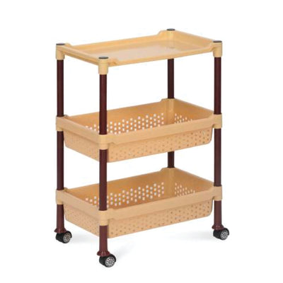 Nilkamal Trolley 15 (Maroon & Marble Beige)