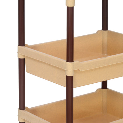 Nilkamal Trolley 23 (Maroon and Marble Beige)