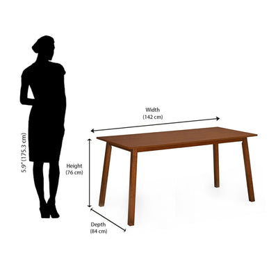 Nilkamal Tune 6 Seater Dining Table (Walnut)