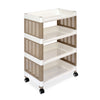 Nilkamal Trolley 25 (Milky White / Taupe Plaza)