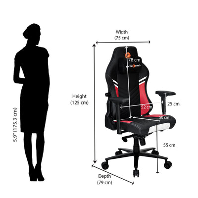 Nilkamal Fyrebird Vaden Gaming Chair (Black / Red)