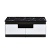 Nilkamal Vegas Marble Pattern Top Center Table (Black / White)