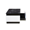 Nilkamal Vegas Marble Pattern Top Center Table (Black / White)