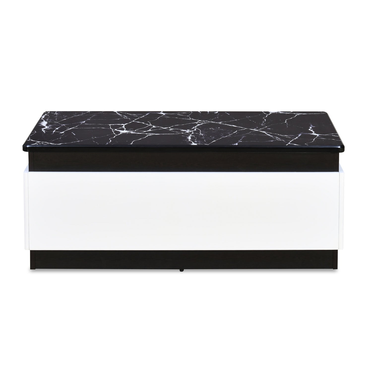 Nilkamal Vegas Marble Pattern Top Center Table (Black / White)