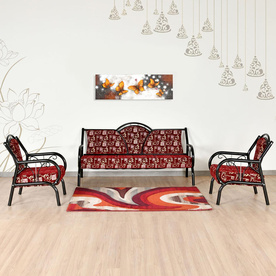 Nilkamal Ventura 3 + 1 + 1 Sofa Set (Maroon)