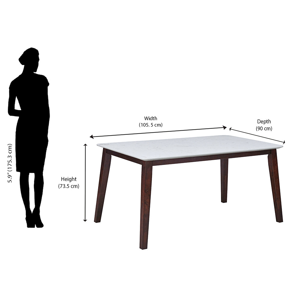 Nilkamal Venus 6 Seater Dining Set with Bench (Milan Walnut)
