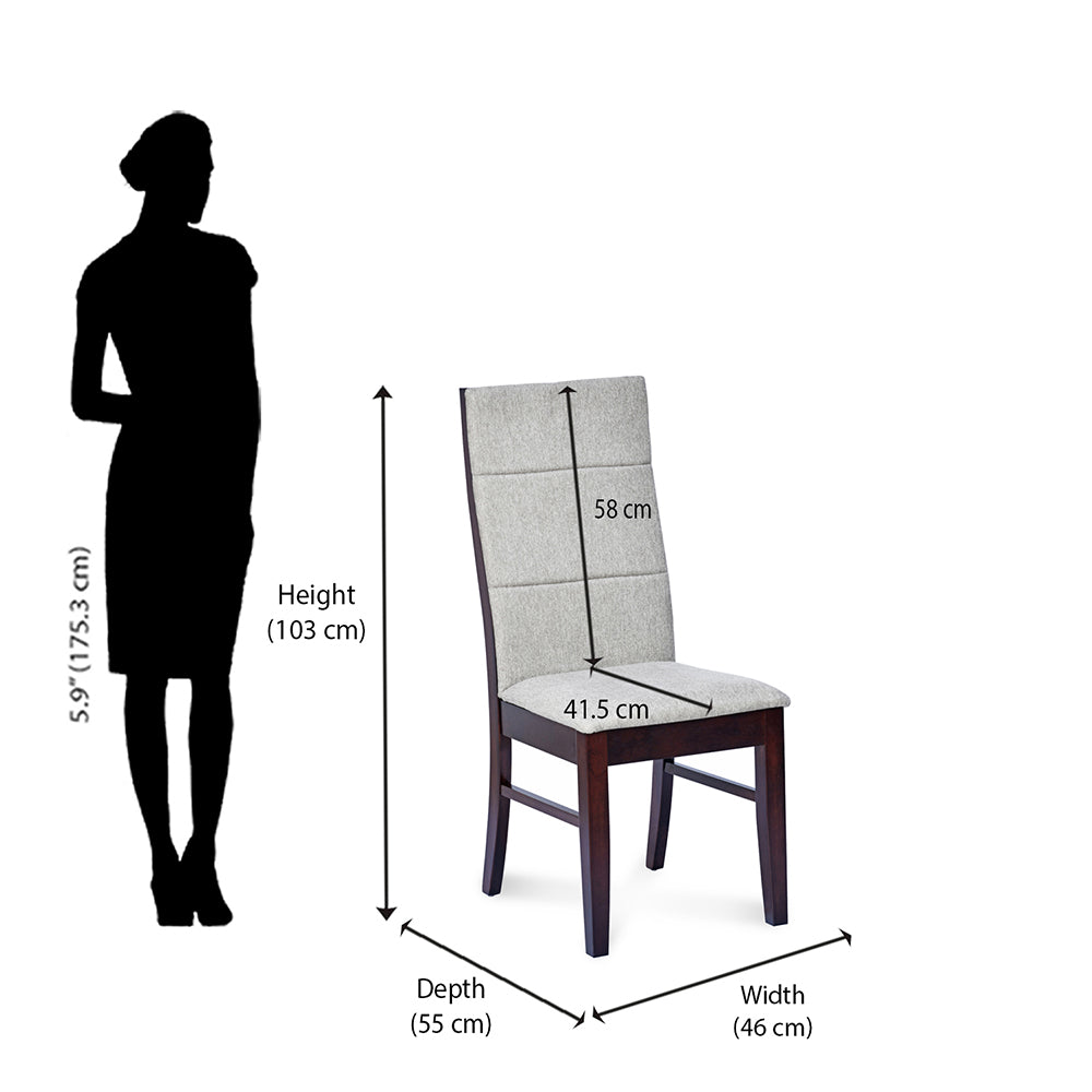 Nilkamal Venus Dining Chair (Milan Walnut)