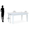 Nilkamal Vera Solid Wood 6 Seater Dining Set with Bench (White)