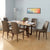 Nilkamal Veri 6 Seater Dining Table & Cucina Dining Chair Set (Walnut & Brown)