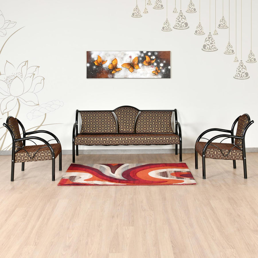 Nilkamal Vernon 3 + 1 + 1 Sofa Set (Brown)