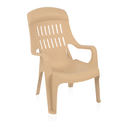 Nilkamal Weekender Plastic Arm Chair (Biscuit)