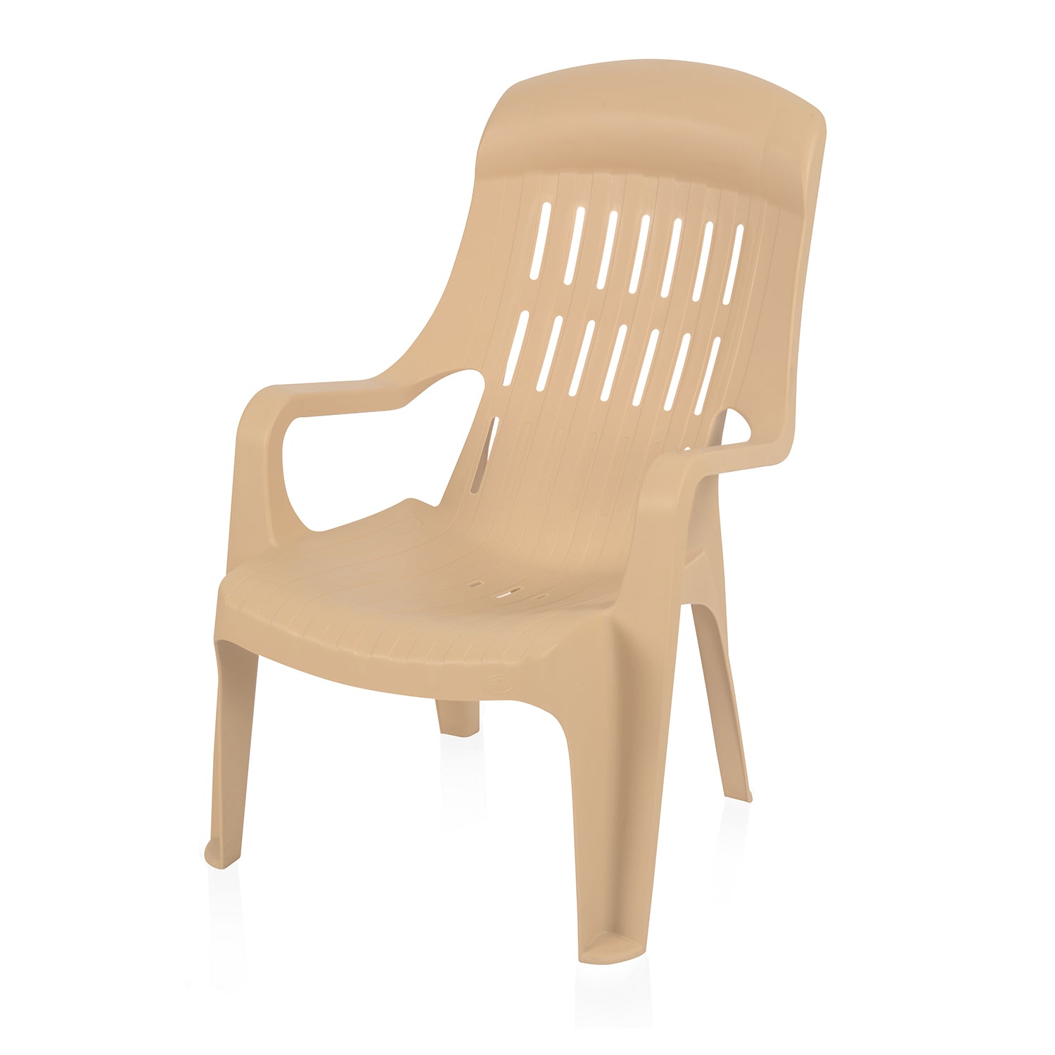 Nilkamal Weekender Plastic Arm Chair (Biscuit)
