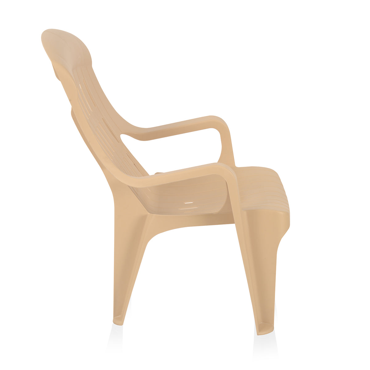 Nilkamal Weekender Plastic Arm Chair (Biscuit) Nilkamal Furniture