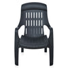 Nilkamal Weekender Plastic Arm Chair (Iron Black)
