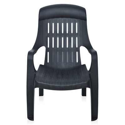Nilkamal Weekender Plastic Arm Chair (Iron Black)