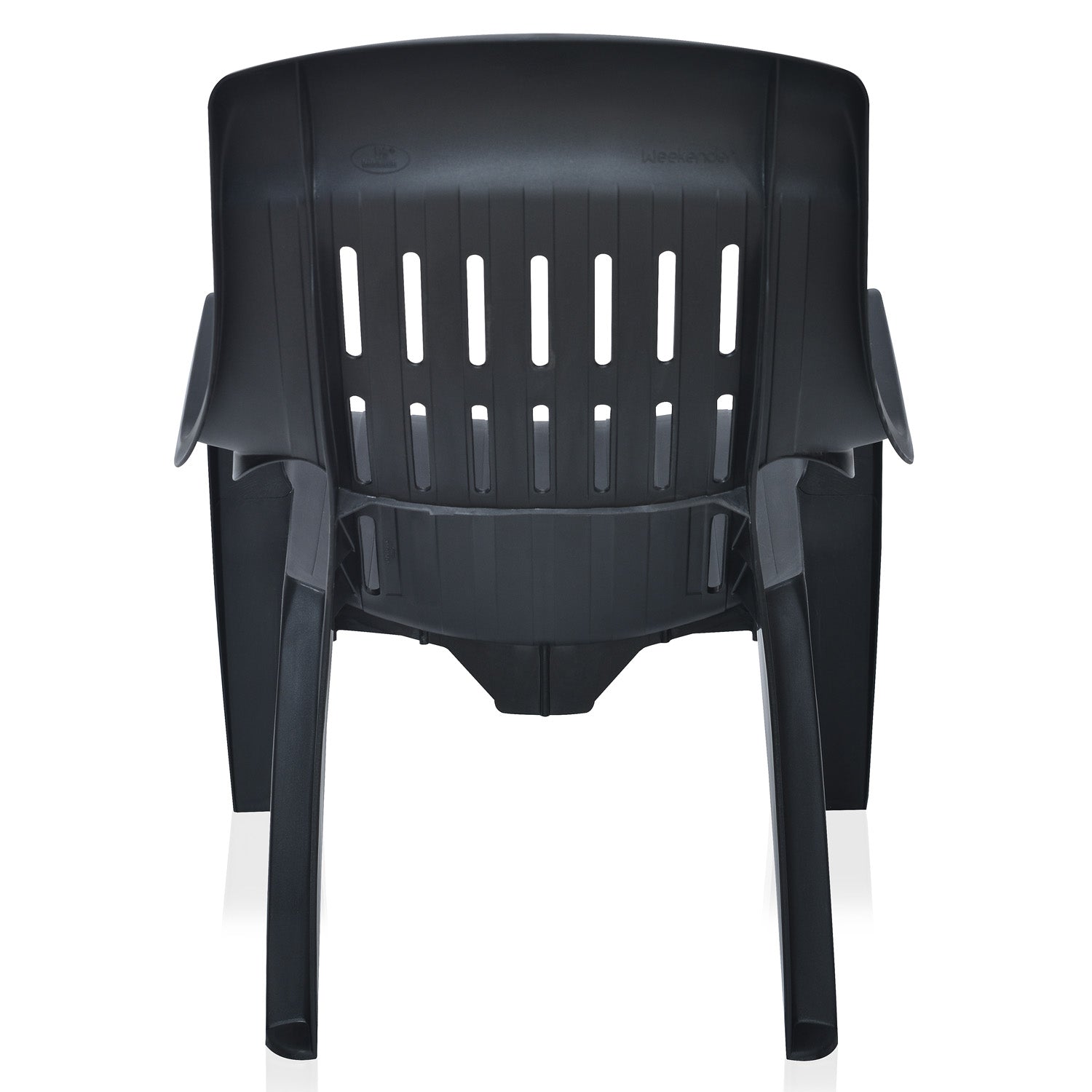 Nilkamal Weekender Plastic Arm Chair (Iron Black)