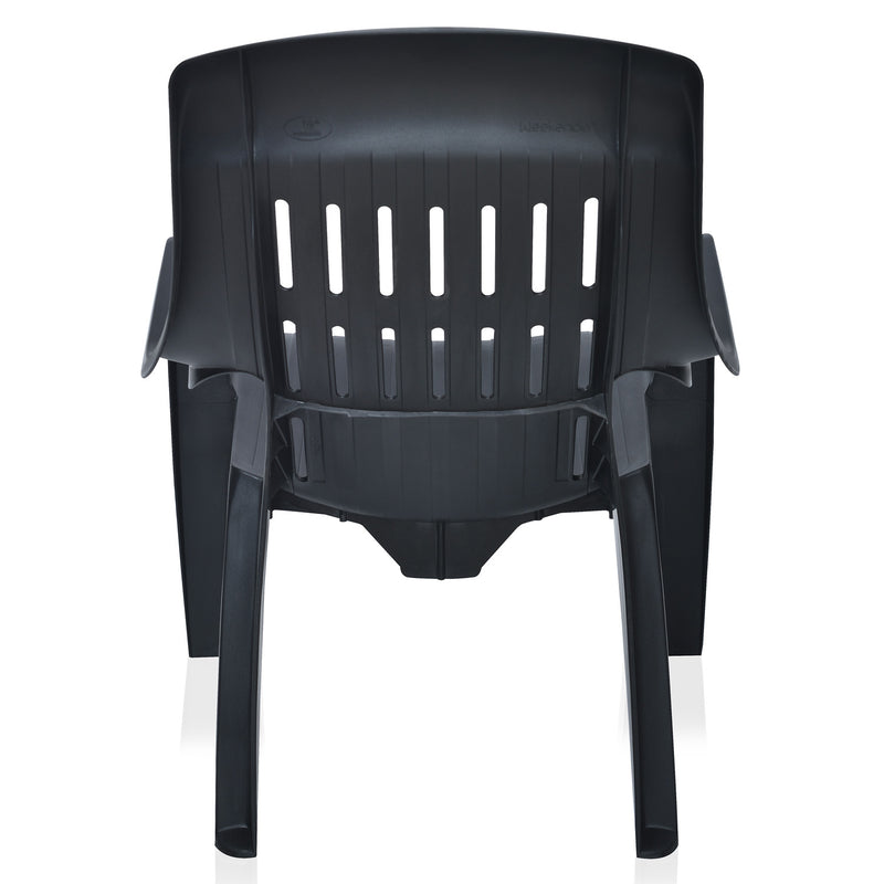 Nilkamal Weekender Plastic Arm Chair Iron Black Nilkamal Furniture