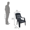 Nilkamal Weekender Plastic Arm Chair (Iron Black)