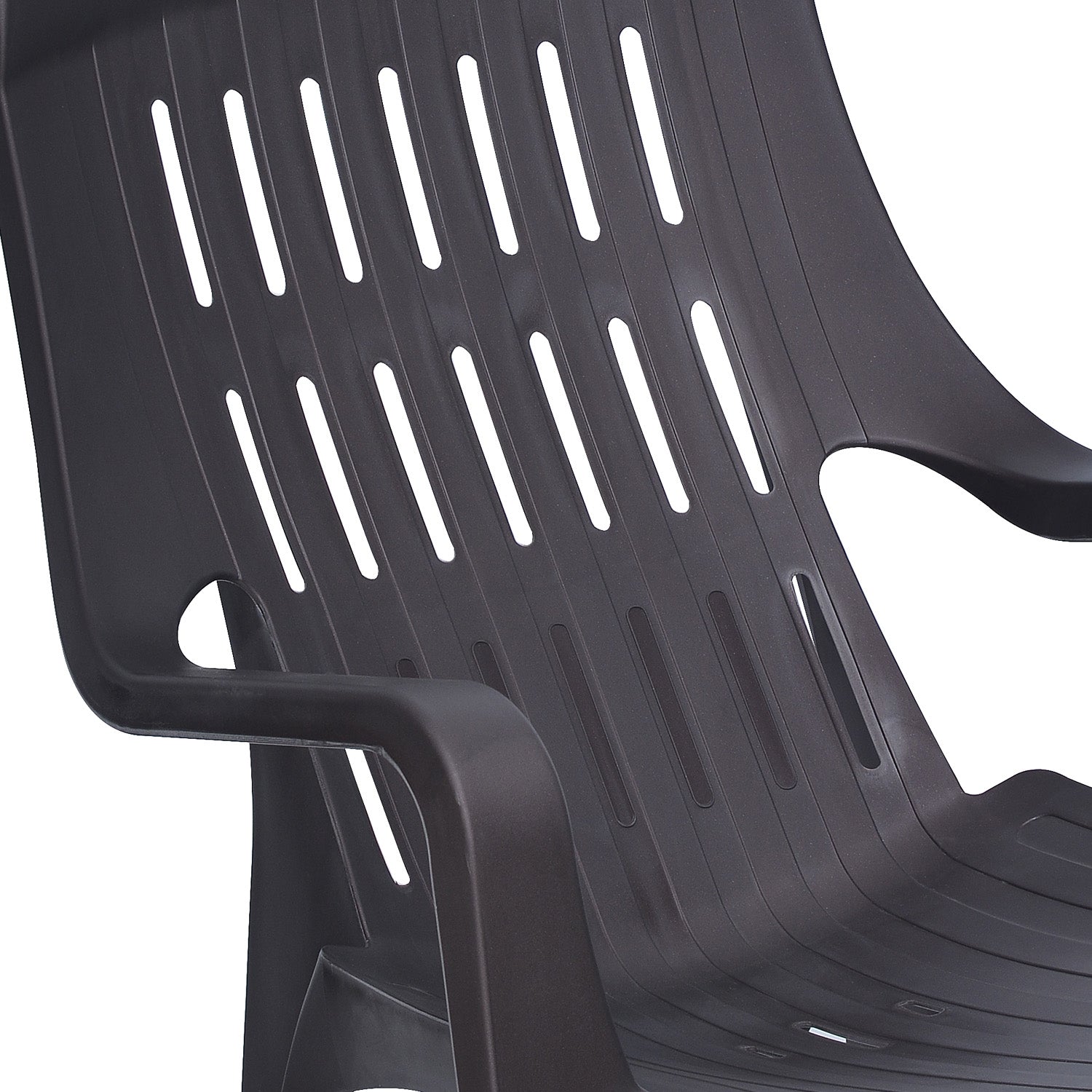 Nilkamal Weekender Plastic Arm Chair (Weathered Brown)