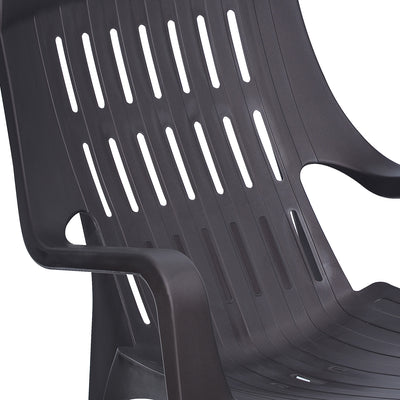 Nilkamal Weekender Plastic Arm Chair (Weathered Brown)