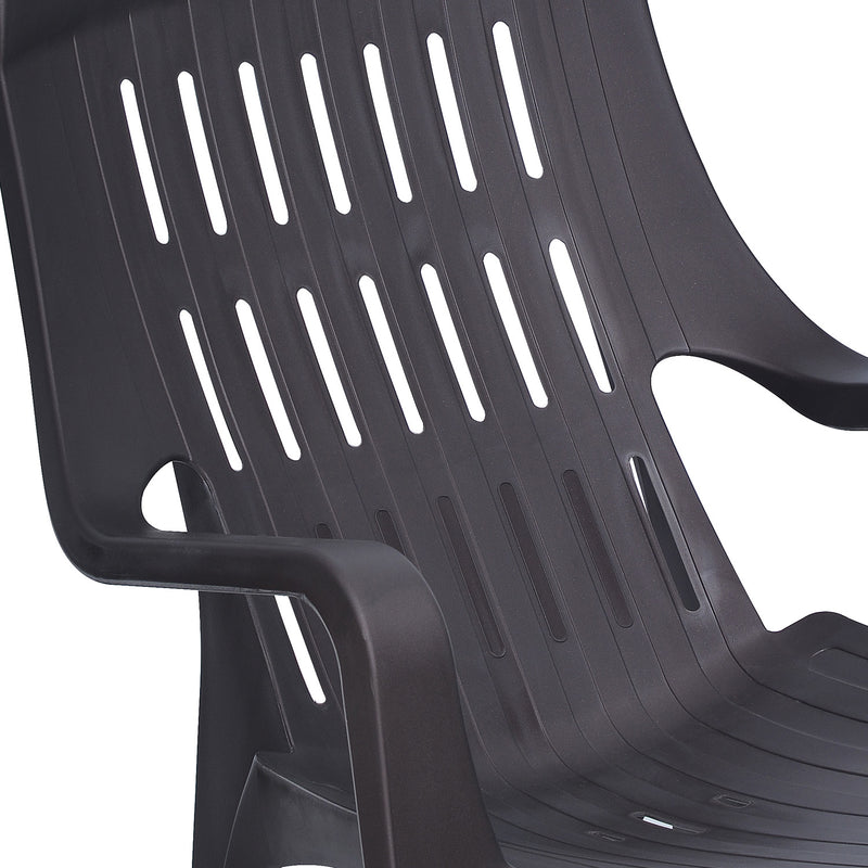 Nilkamal Weekender Plastic Arm Chair Weathered Brown Nilkamal