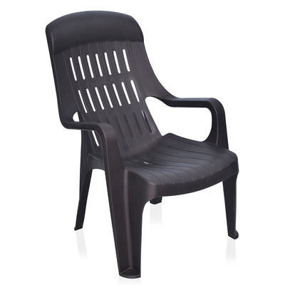 Nilkamal Weekender Plastic Arm Chair (Weathered Brown)