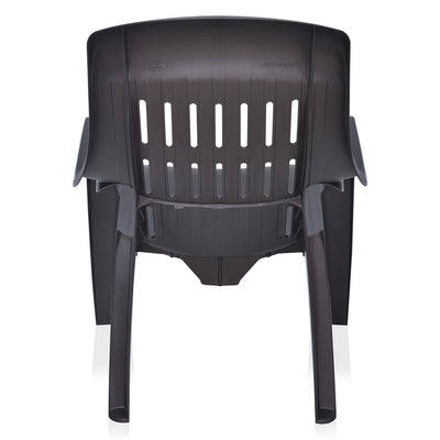 Nilkamal Weekender Plastic Arm Chair (Weathered Brown)