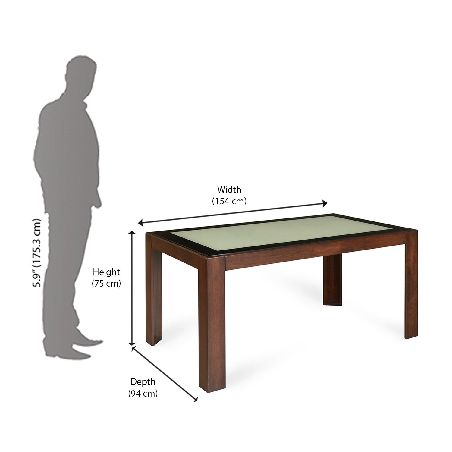 Nilkamal Wesley 6 Seater Dining Table Expresso Nilkamal Furniture