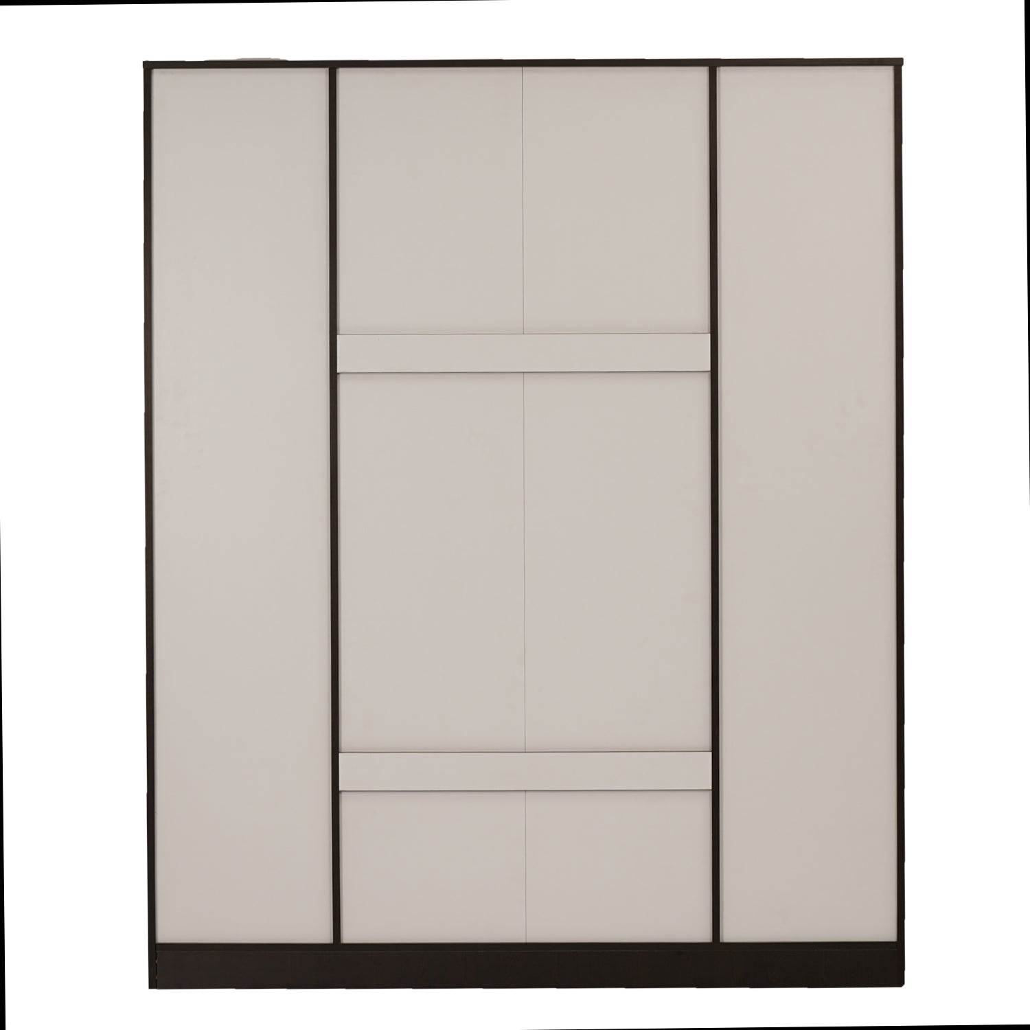 Nilkamal Willy 4 Door Mirror Wardrobe (New Wenge / Sonama Oak)