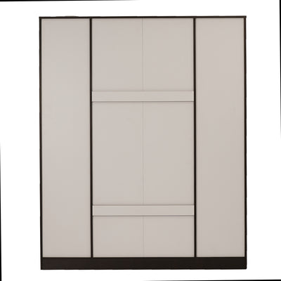 Nilkamal Willy 4 Door Mirror Wardrobe (New Wenge / Sonama Oak)