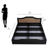 Nilkamal Willy King Bed With Storage (Wenge & Sonama Oak) - Size In Centimeter
