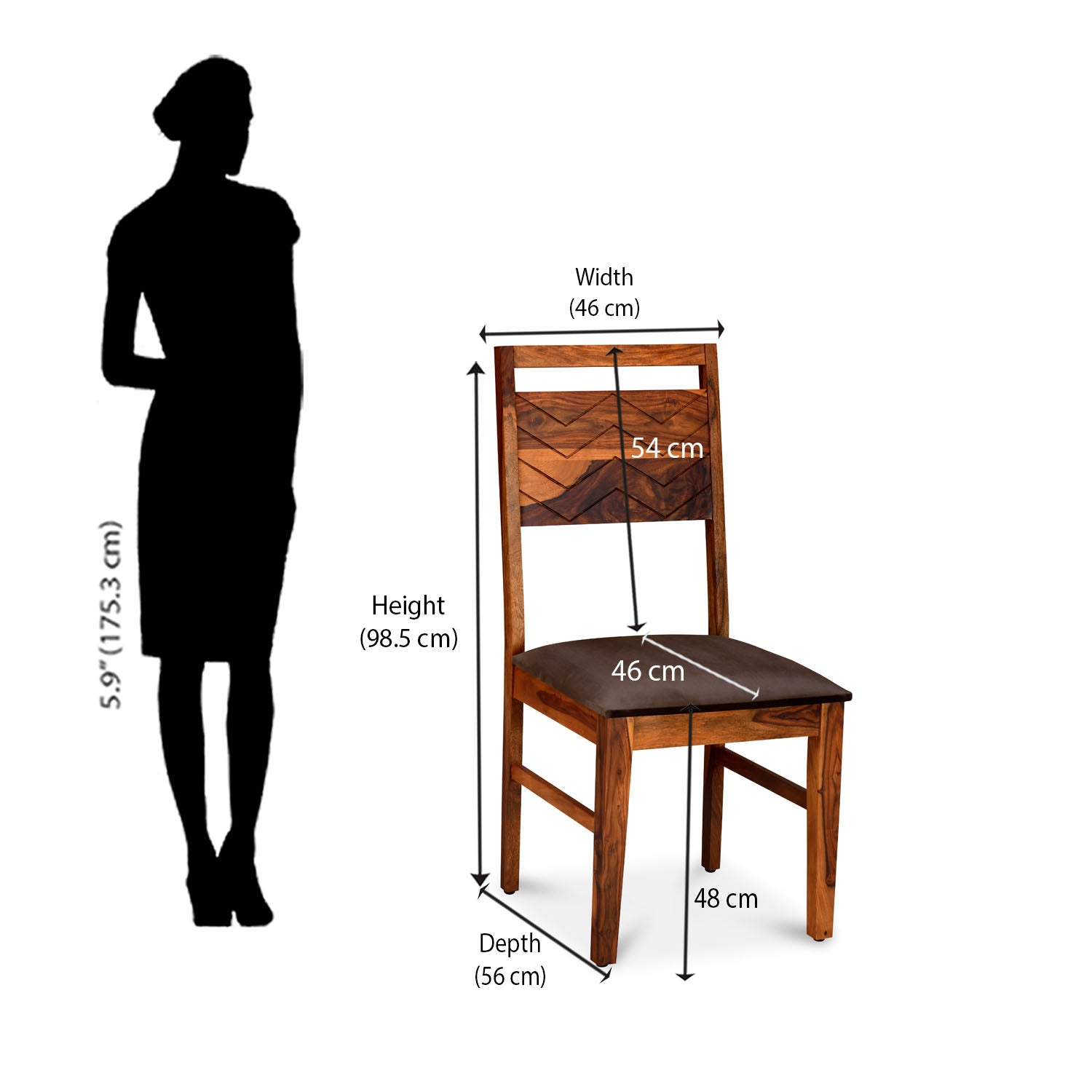 Nilkamal Wonder Solid Wood Dining Chair (Honey)