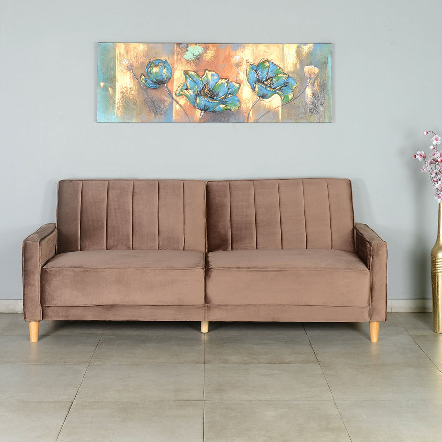 Nilkamal Xavi Sofa Cum Bed (Brown)