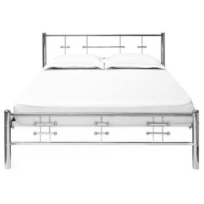 Nilkamal Zeplin Stainless Steel Double Bed Silver Nilkamal