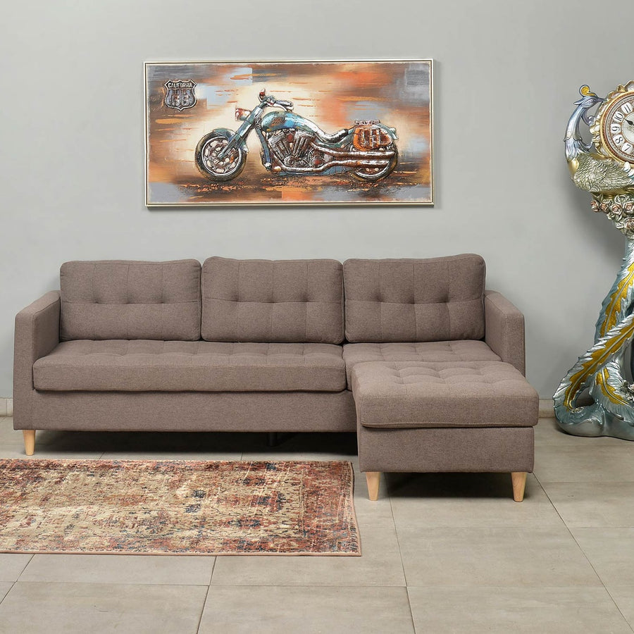 Nilkamal Zico Corner Sofa (Brown)