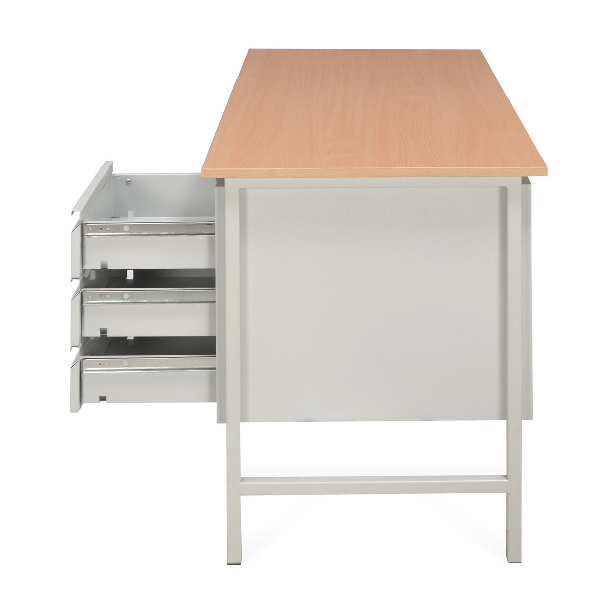 Nilkamal Zurina 4 ft Office Table (Grey Beech) Nilkamal Furniture