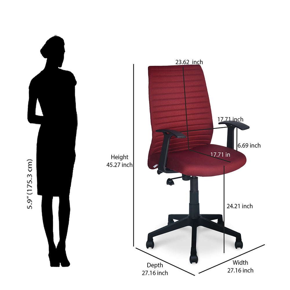 Nilkamal Thames Neo High Back Fabric Chair