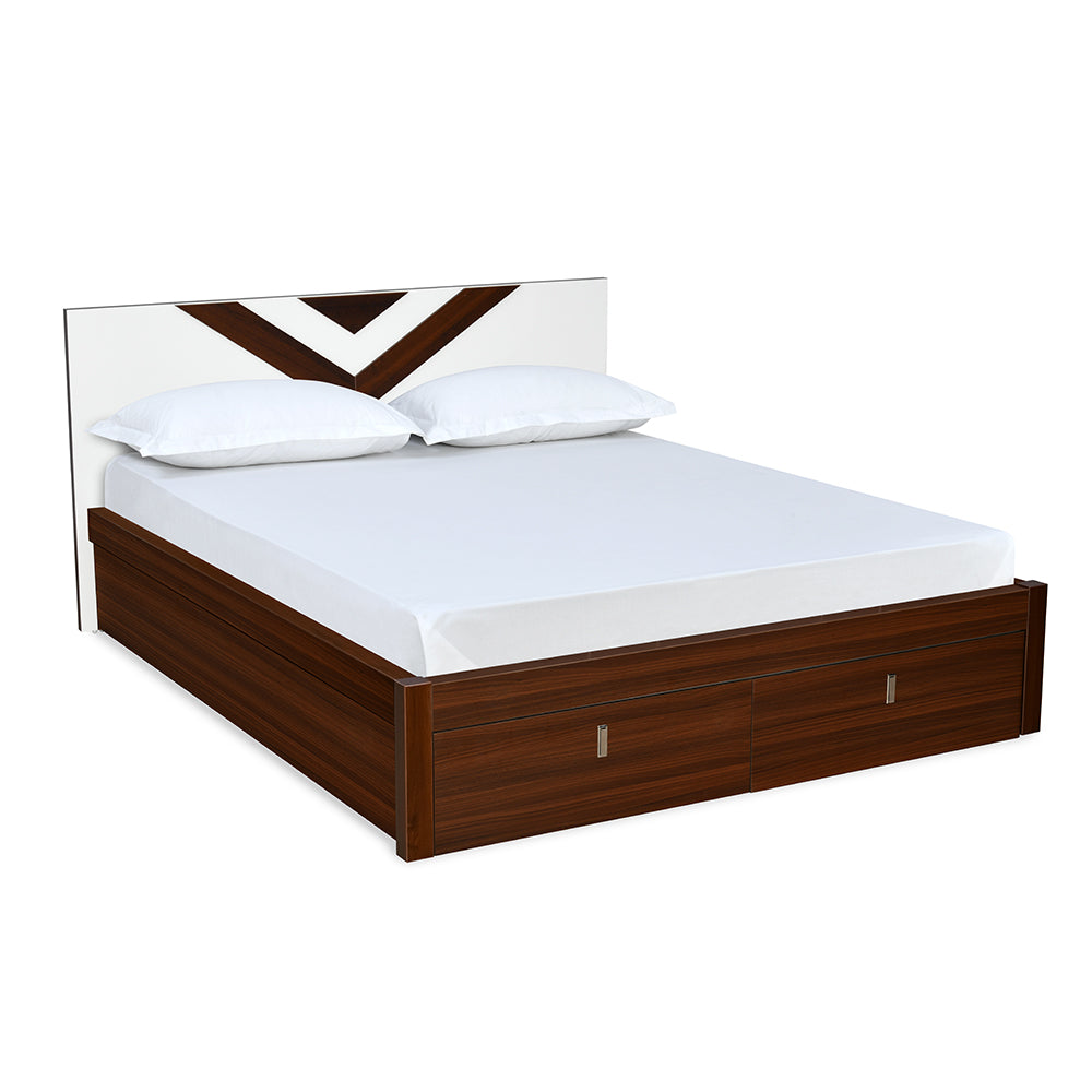 Nilkamal Orion Premier Bed With Full Hydraulic Storage (Walnut)