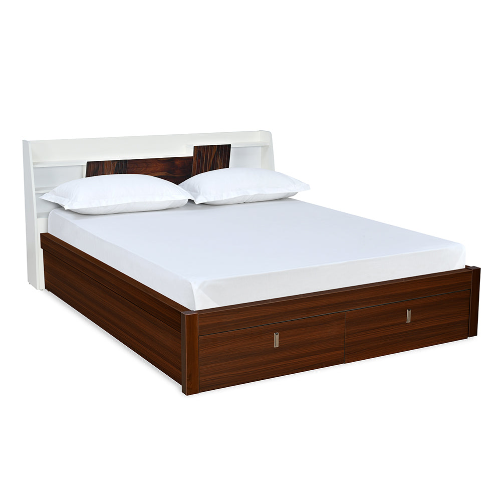 Nilkamal Slew Premier  Bed With Hydraulic Storage (Walnut)