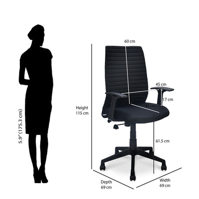 Nilkamal Thames Neo High Back Fabric Chair