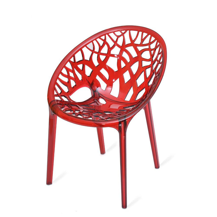 Nilkamal Crystal Polycarbonate Chair (Red)