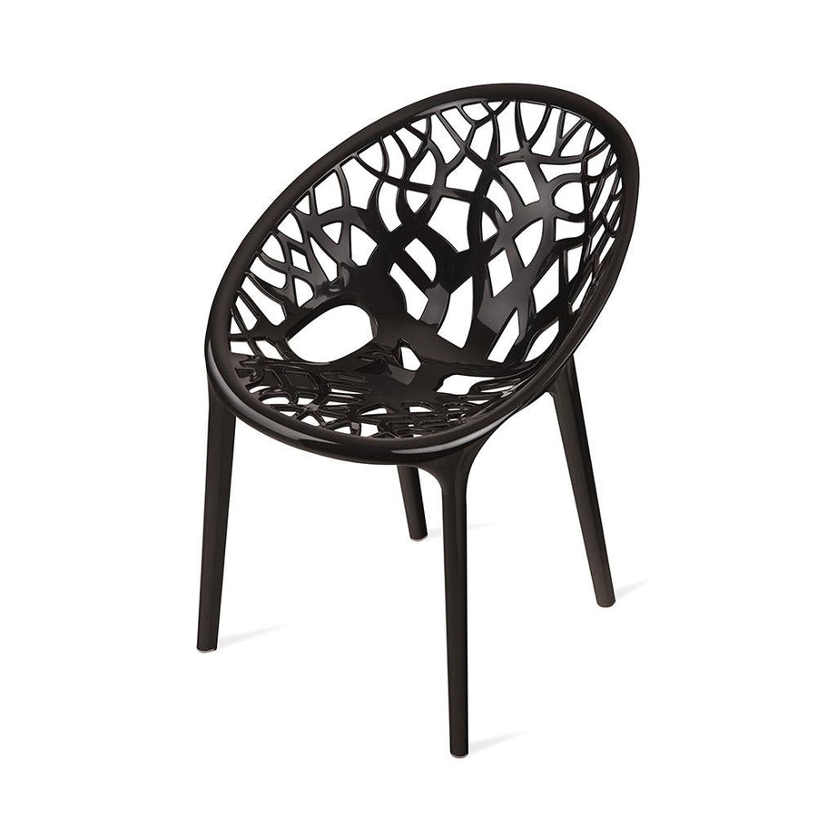 Nilkamal Crystal Polypropylene Chair (Black)