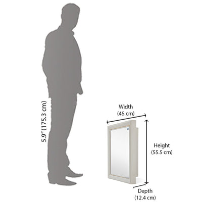 Nilkamal Gem Mirror Cabinet (Ivory)